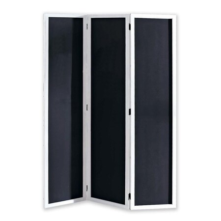 Palacedesigns 47 x 1.5 x 67 in. Black & White Wood Chalkboard Screen PA3086739